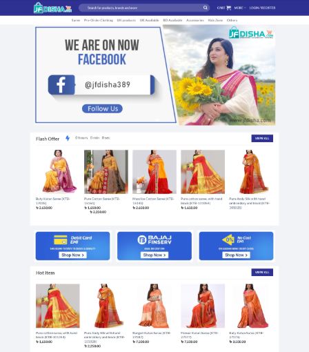 JFdisha.com অনলাইন শপিং ওয়েবসাইট স্ক্রিনশট / লোগো